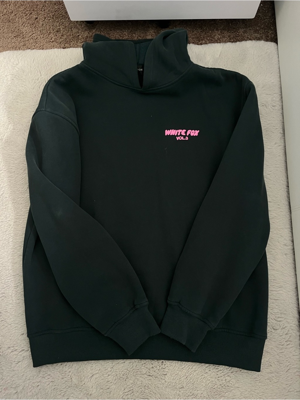 White Fox Forest Green Hoodie